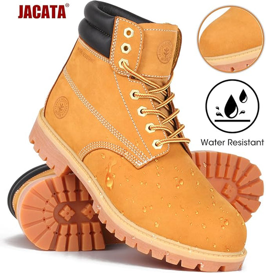 Men's JACATA •8601 • 6" Classic Nubuck Leather Work Boot - Wheat