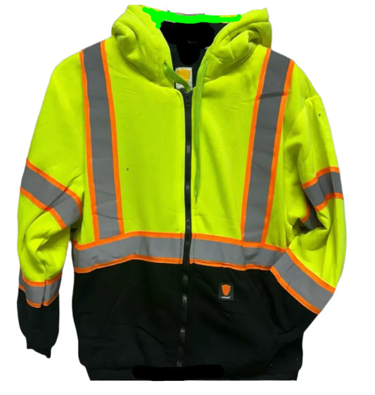 Men's SafeGuard High-Visibility Fleece Lined Zipper Hoody #0515 Available in 4 Colors - BuyJacataBoots.online