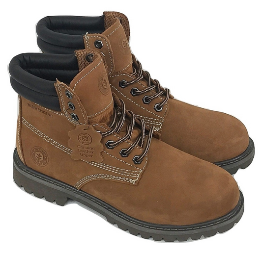 Men's JACATA • 8602• 6" Classic Work Boot - Brown Nubuck